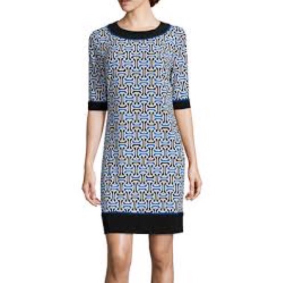 R&K Dresses & Skirts - 🆕 R&K | Elbow-Sleeve Geometric Casual Dress